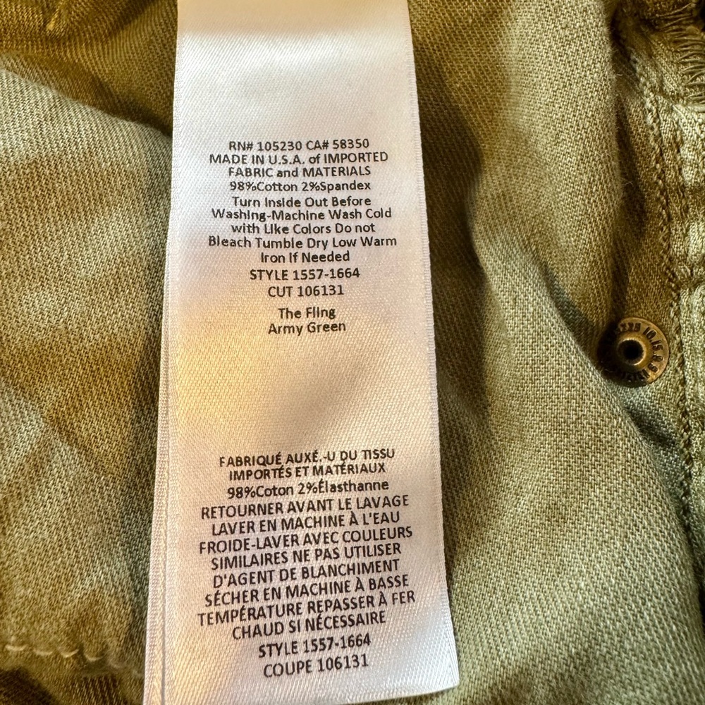 Army Green The Fling Pants